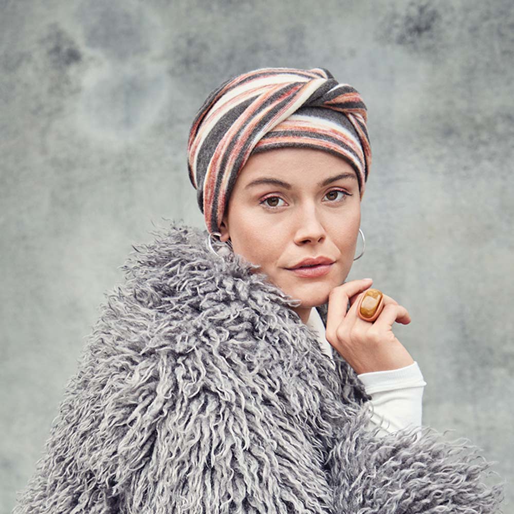 HocZoya V Turban autumn Stripes - Hiusextra