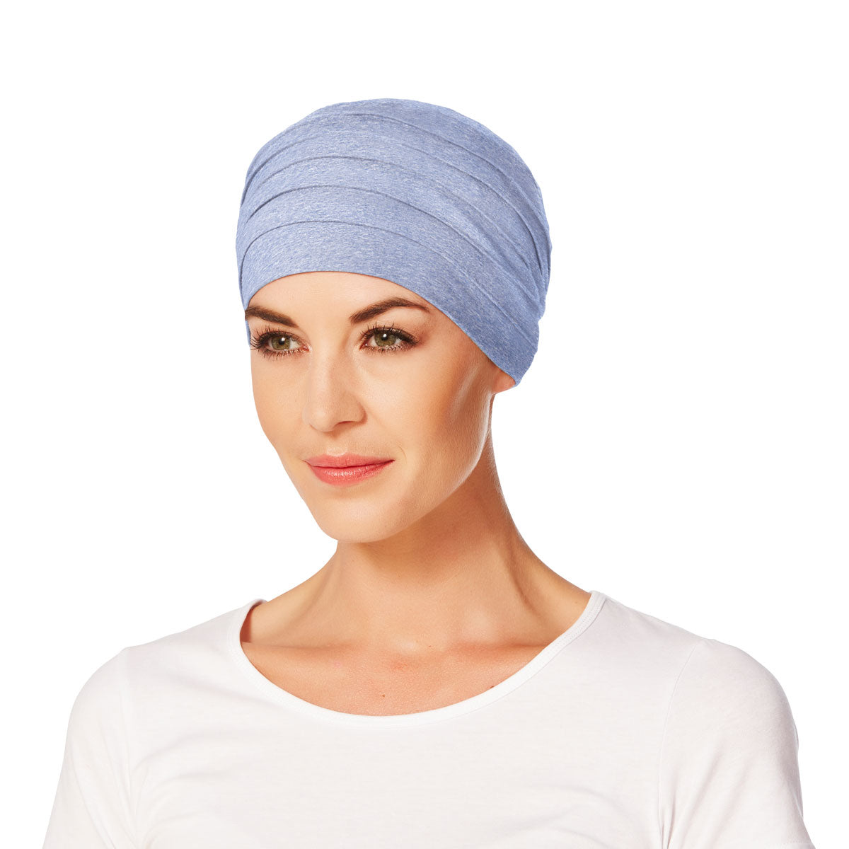 Yoga turbaani vaaleansininen meleerattu