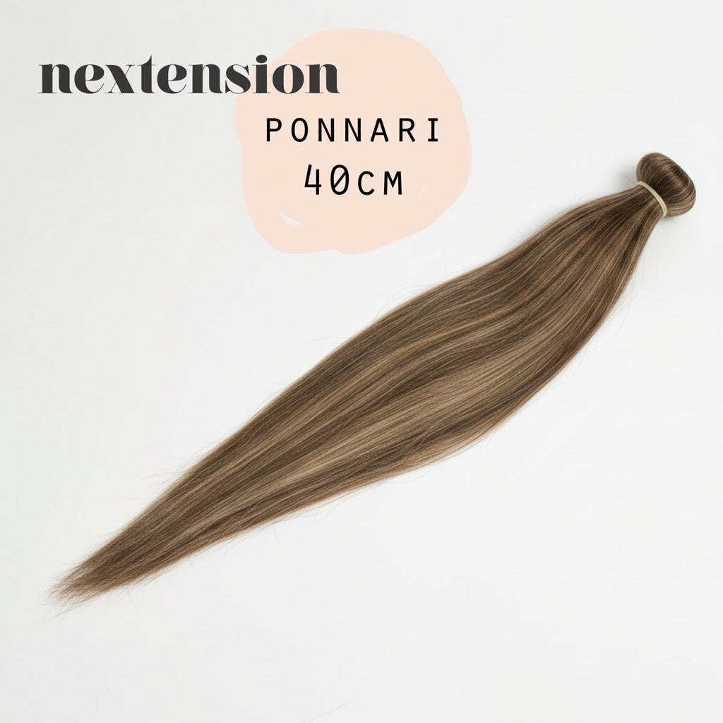 Aitohius ponnari 45cm Väri 24/18 Suklaa Frappe - Hiusextra