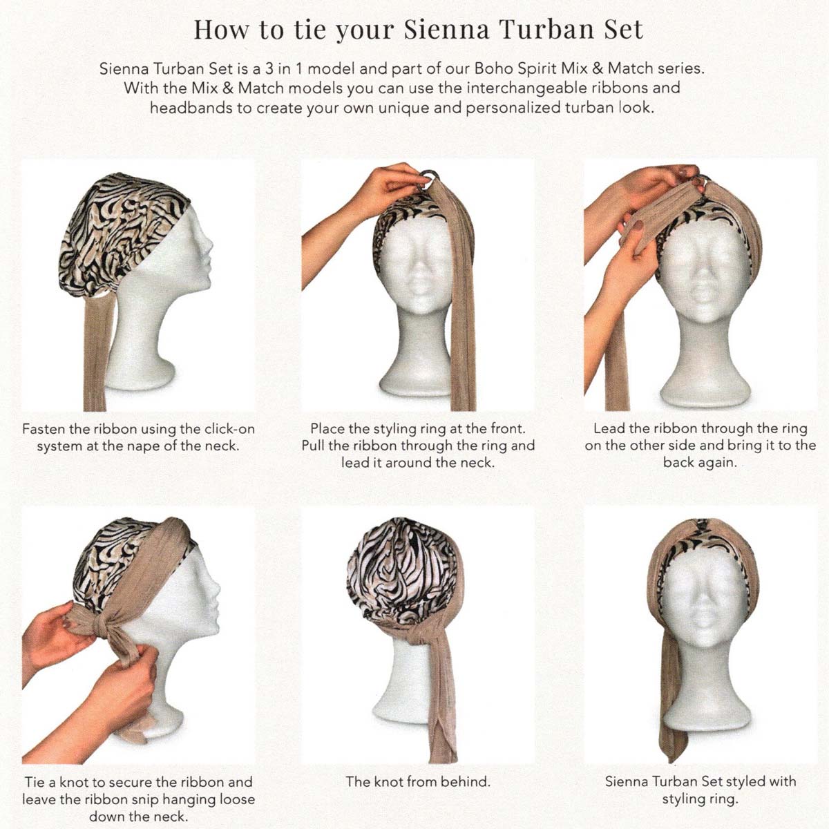 Sienna Boho Turban Set - Hiusextra